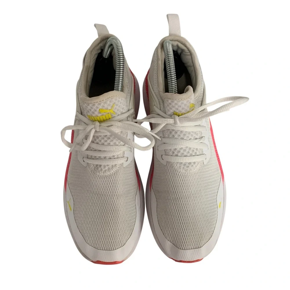 Puma Pacer Next Cage Womens Running Shoes White Pink Yellow 373983-01 Size 8.5 - Picture 2 of 8